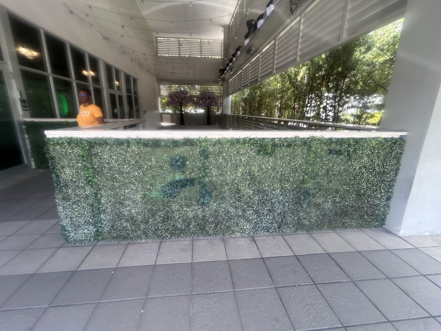 Reception hall stage and dance floor