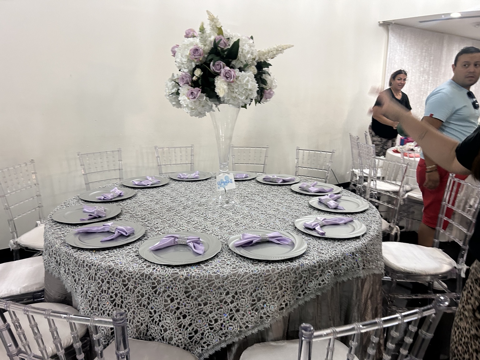 Beautifully decorated reception hall